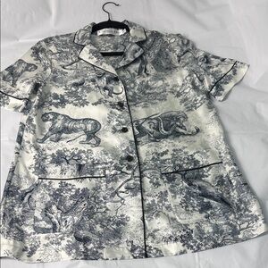 Dior Black and White Pajama Top